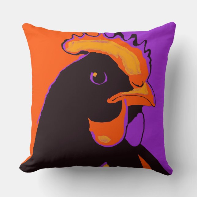 Halloween Pop Art Coussin de poulet (Recto)