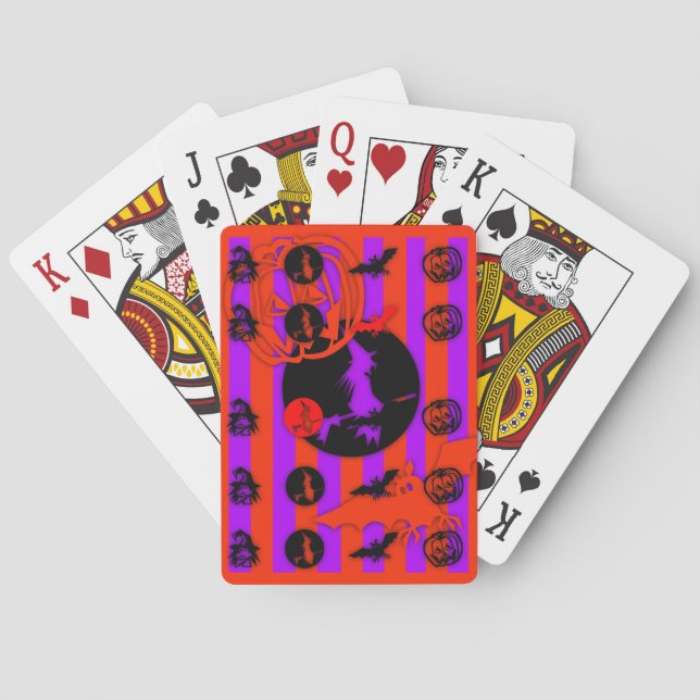 Halloween-Pop mit Elektro-Farbenkarte Spielkarten (Rückseite)