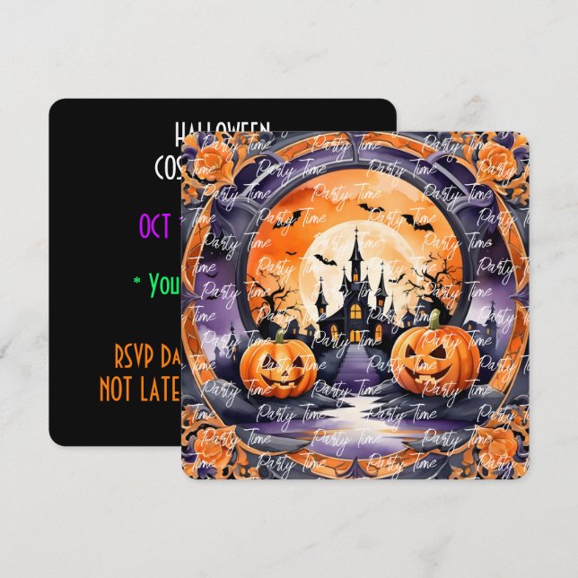 Halloween Popular Pumpkin Autumn Collection Einladung (Vorne/Hinten)