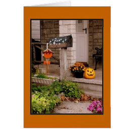 'Halloween Porch' leere Grußkarte