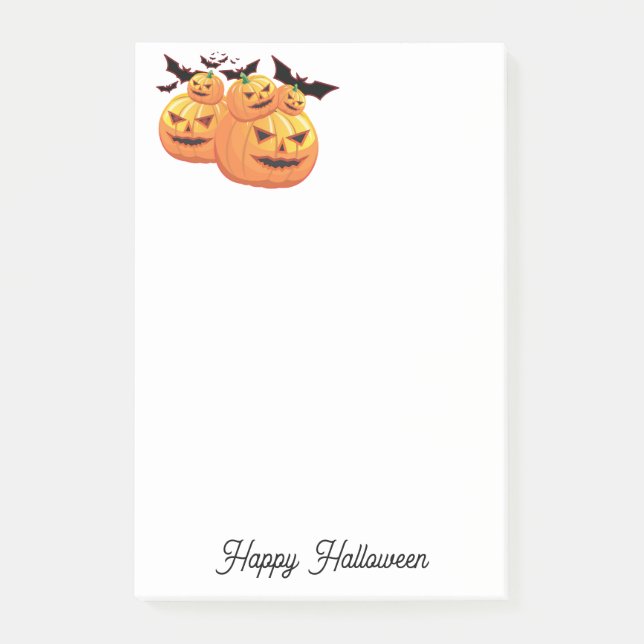 Halloween-Post-Notizen Post-it Klebezettel (Vorderseite)