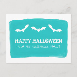Halloween-Postcard für aquamarine Weißer Wasserfar Postkarte