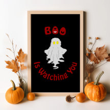 Halloween Poster | Boo beobachtet dich