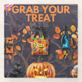 Halloween Poster - Ideal für Trick- oder Treatdeko Glasuntersetzer