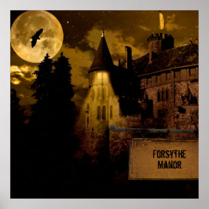Halloween Poster l Spuk Schloss