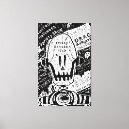 Halloween-Posterdesign Leinwanddruck