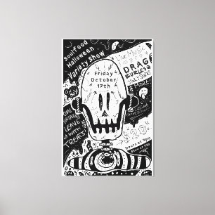 Halloween-Posterdesign Leinwanddruck