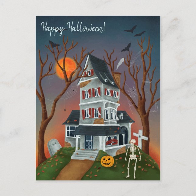 Halloween Postkarte (Vorderseite)