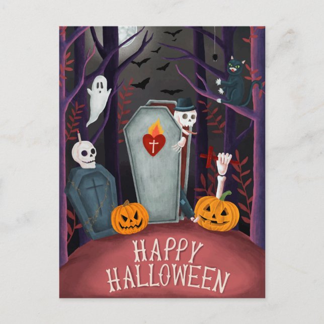 Halloween Postkarte (Vorderseite)
