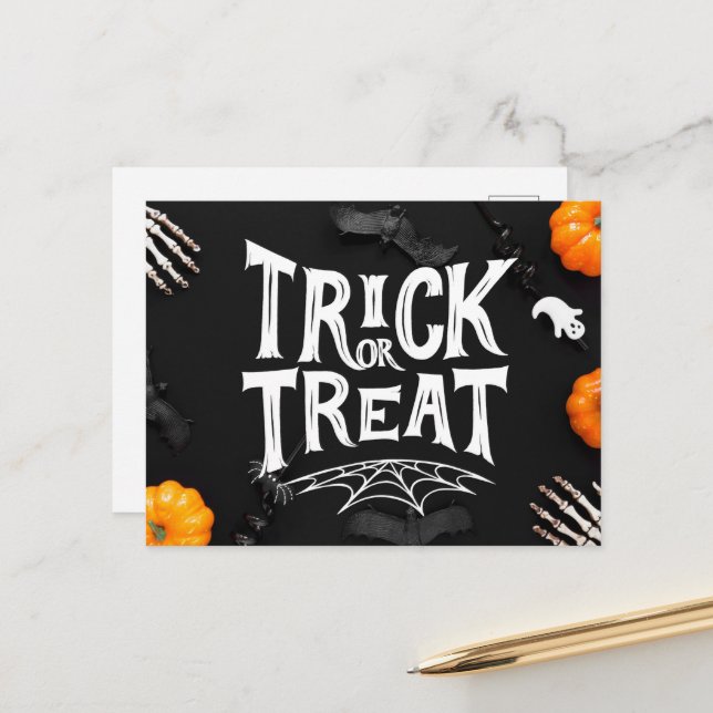 Halloween Postkarte (Vorderseite/Rückseite Beispiel)