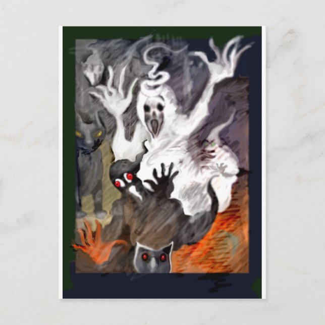 Halloween Postkarte (Vorderseite)