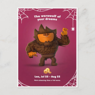Halloween Postkarte für Leo