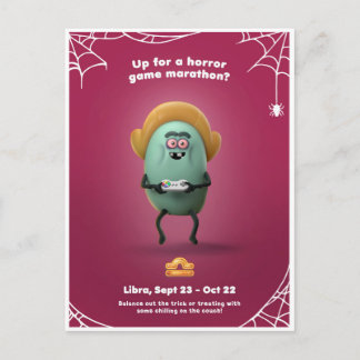 Halloween Postkarte für Libra