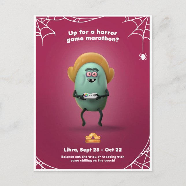 Halloween Postkarte für Libra (Vorderseite)