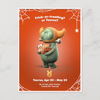 Halloween Postkarte für Taurus