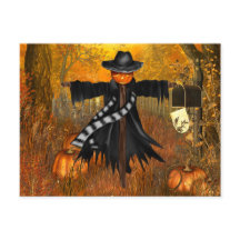 Halloween Postkarte mit Beängstigender Skorrektur