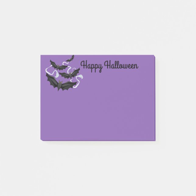 Halloween-Postnoten Post-it Klebezettel (Vorderseite)