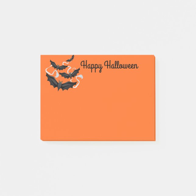 Halloween-Postnoten Post-it Klebezettel (Vorderseite)