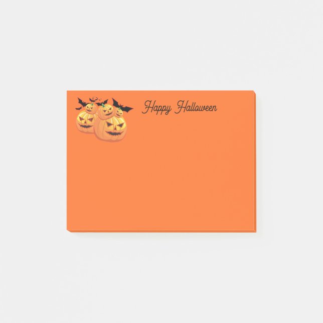 Halloween-Postnoten Post-it Klebezettel (Vorderseite)