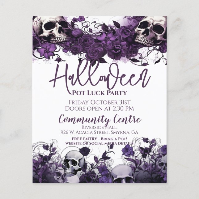 Halloween Pot Luck Party Flyer (Vorne)