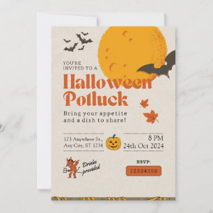 Halloween Potluck Party Adulte Office Invitation