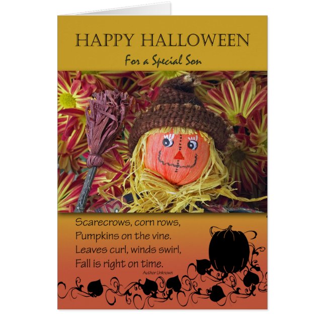Halloween pour Son Scarecrow et Poem (Devant)