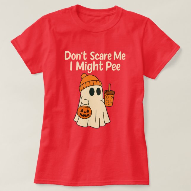 Halloween Pregnancy Ankündigung nicht kümmern mich T-Shirt (Design vorne)
