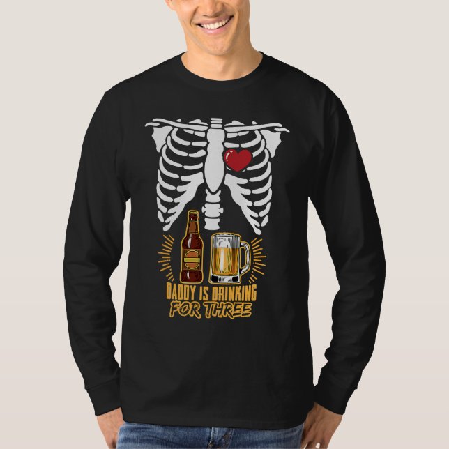Halloween Pregnancy Baby Skeleton Candy XRay Pregn T-Shirt (Vorderseite)