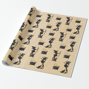 Halloween Pregnant Witch Baby ist Braudusche Geschenkpapier