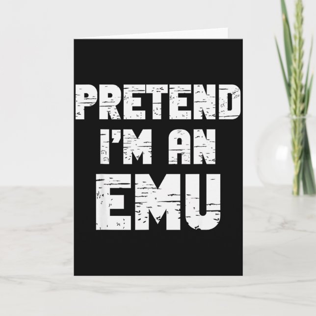 Halloween Pretend I'm A Emu Costume Funny Lazy Adu Karte (Vorderseite)