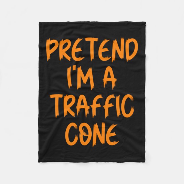 Halloween Pretend I'm A Traffic Cone Costume Lazy  Fleecedecke (Vorderseite)