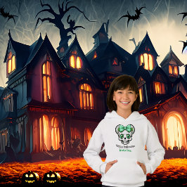 Halloween Pretty Skull Green Bow Personnaliser