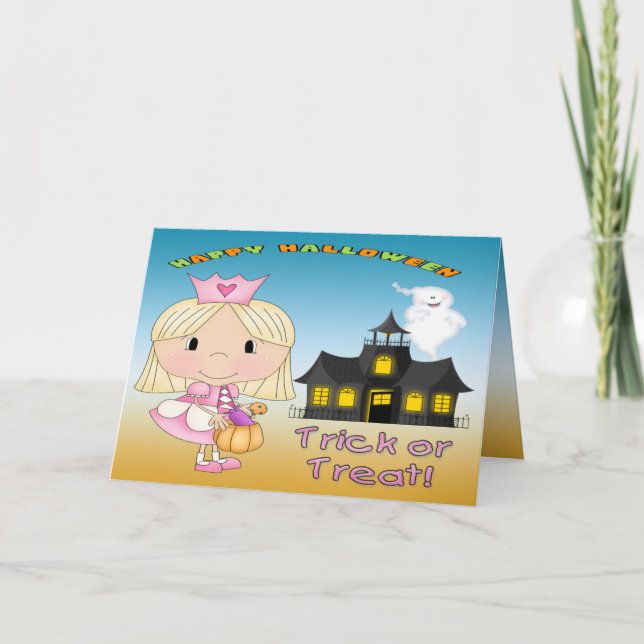 Halloween Princess Grußkarte Karte (Vorderseite)