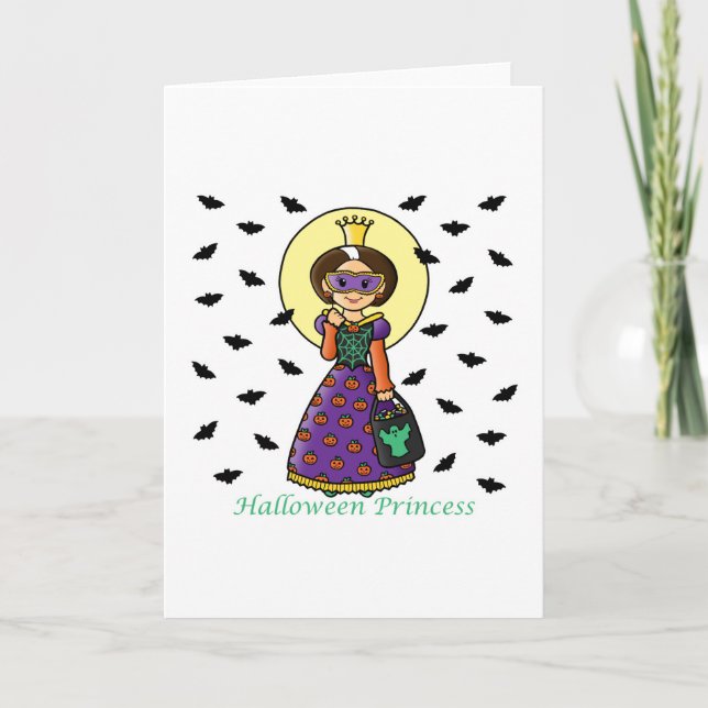 Halloween-Prinzessin Karte (Vorderseite)