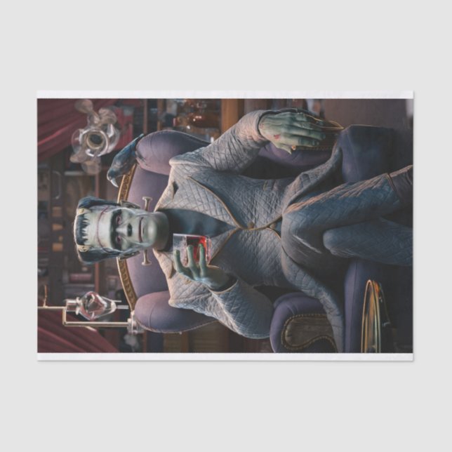 Halloween Profile Pic, Frankenstein Monster Seidenpapier (Vorderseite)