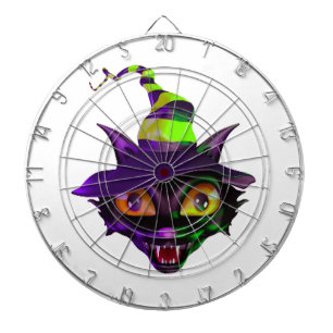 Halloween ProfiledInk Dart Board/Spooky Cat Dartscheibe