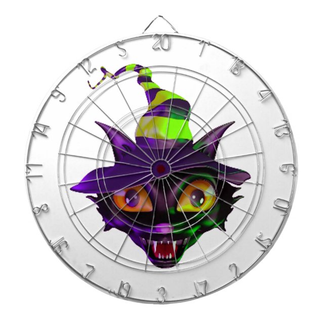Halloween ProfiledInk Dart Board/Spooky Cat Dartscheibe (vorne)