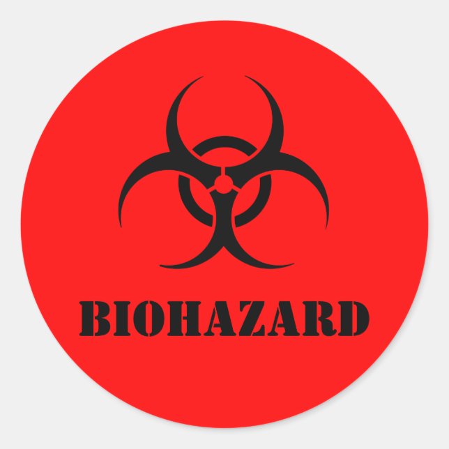 Halloween-Propheten der Red BIOGEFÄHRDUNG Warning  Runder Aufkleber (Vorderseite)