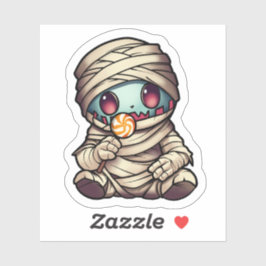 Halloween Psychofriends Niedlich Mummy Cartoon Aufkleber