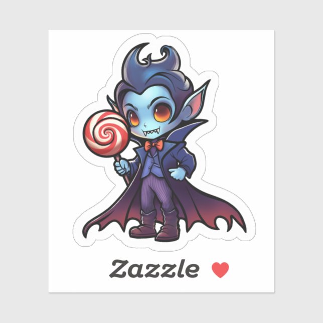 Halloween Psychofriends Niedlich Vampire Cartoon Aufkleber (Blatt)