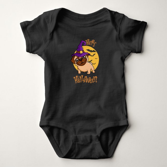 Halloween Puggy Baby Bodysuit Baby Strampler (Vorderseite)