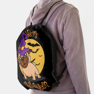 Halloween Puggy Backpack Sportbeutel