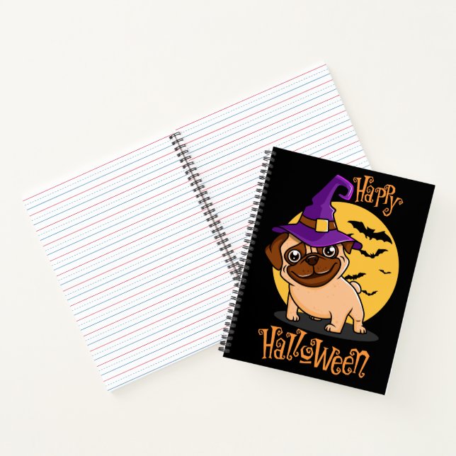 Halloween-Puggy-Notebook Notizbuch (Innenseite)