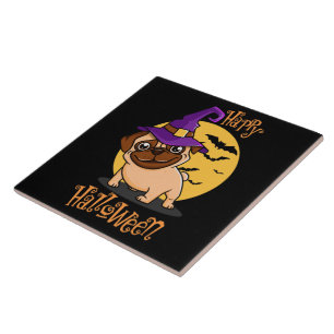 Halloween Puggy Tile Fliese
