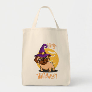 Halloween Puggy Tote Bag Tragetasche