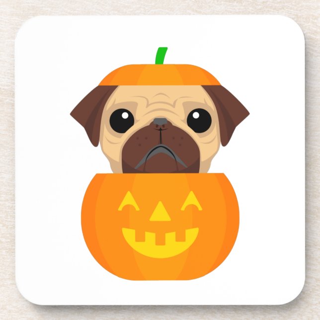 Halloween Pugkin Getränkeuntersetzer (Vorderseite)