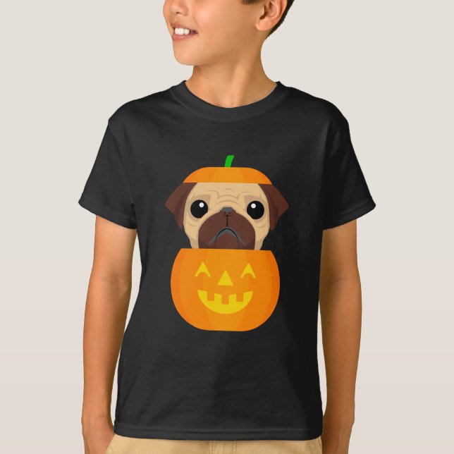 Halloween Pugkin T - Shirt (Vorderseite)