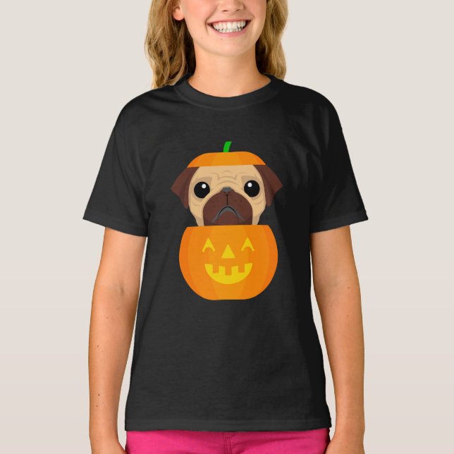 Halloween Pugkin T - Shirt (Vorderseite)