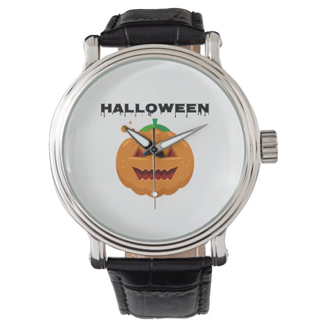 Halloween Pumkin Armbanduhr (Vorderseite)