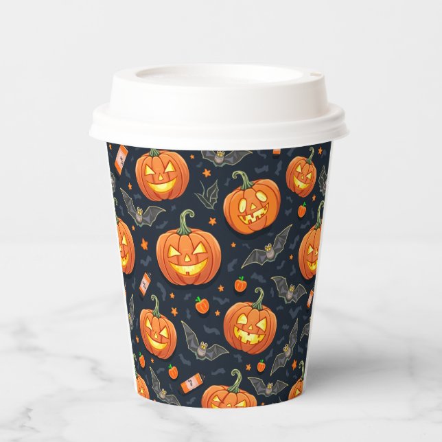 Halloween Pumkin Paper Cup Pappbecher (Vorderseite)